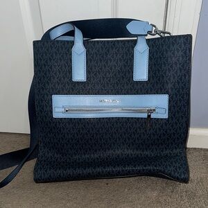 Michael Kors Dark Blue and Sky Blue Handbag